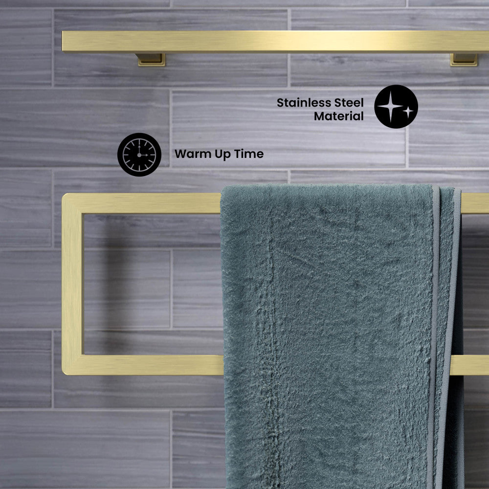 Voltaire 5-Bar Electric Towel Warmer in Brushed Gold