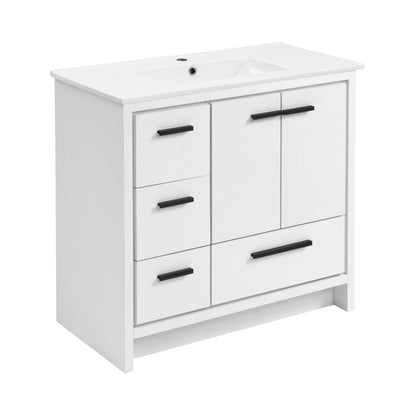 Virage 36 Freestanding, Bathroom Vanity in White