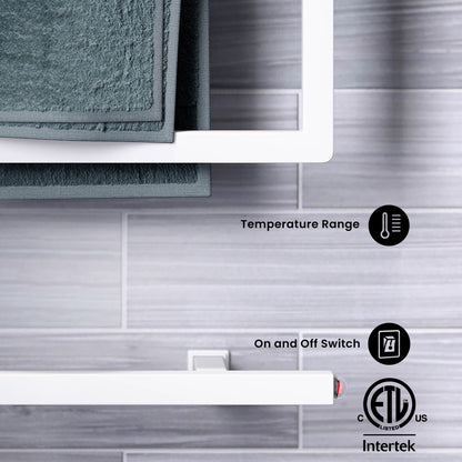 Voltaire 5-Bar Electric Towel Warmer in Matte White