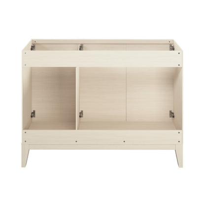 Cascade 48" Freestanding Bathroom Vanity Cabinet without Top in White Oak