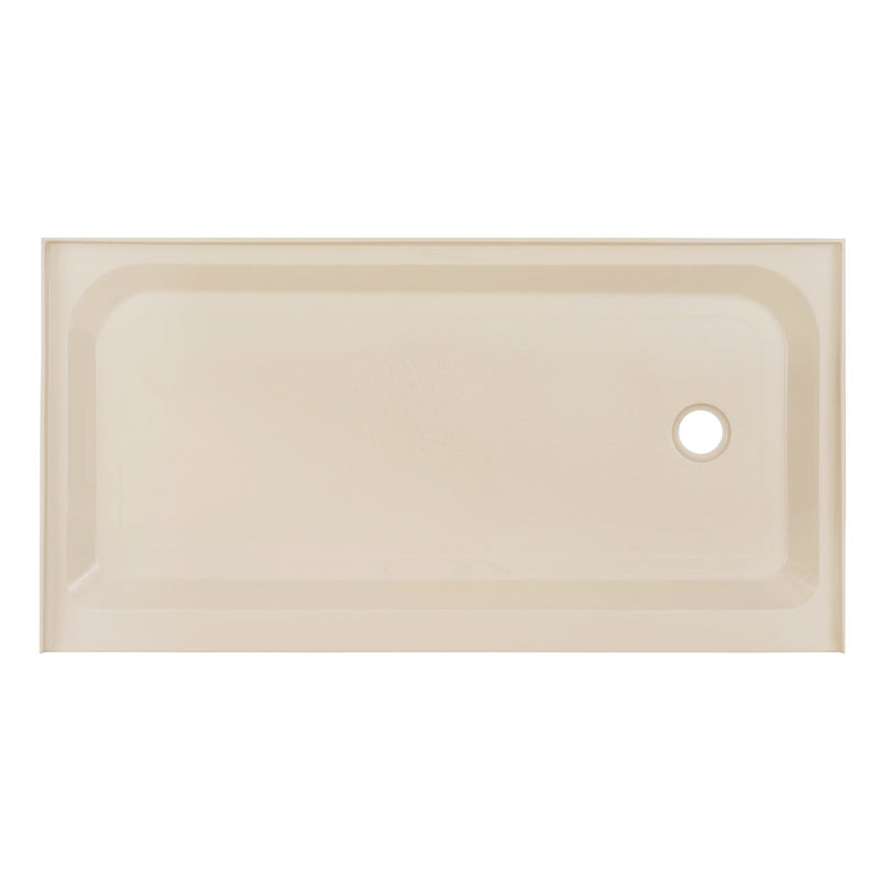 Voltaire 60" x 32" Single-Threshold, Right-Hand Drain, Shower Base in Biscuit