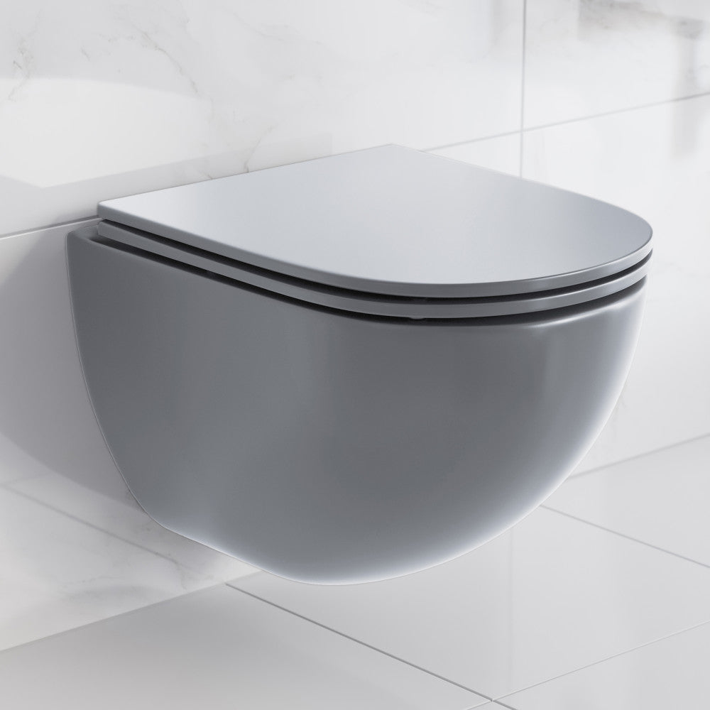 St. Tropez Wall-Hung Toilet Bowl Only in Matte Gray
