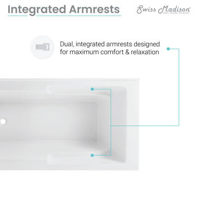 Voltaire 60 x 32 Left Hand Drain Drain Alcove Tub with Corner Apron