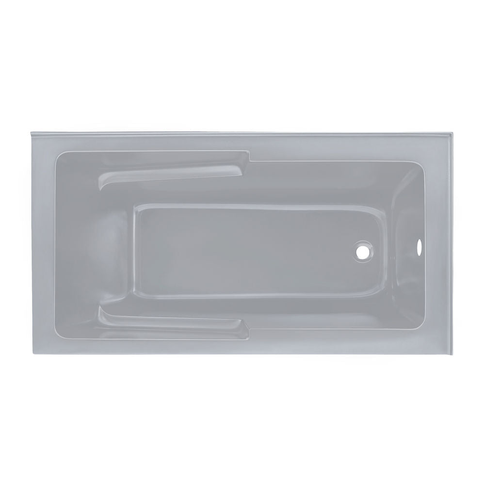 Voltaire 60 x 32 Right Drain Soaking Alcove Corner Apron Bathtub in Matte Gray