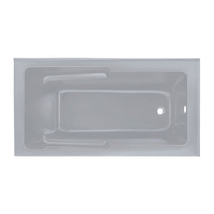Voltaire 60 x 32 Right Drain Soaking Alcove Corner Apron Bathtub in Matte Gray