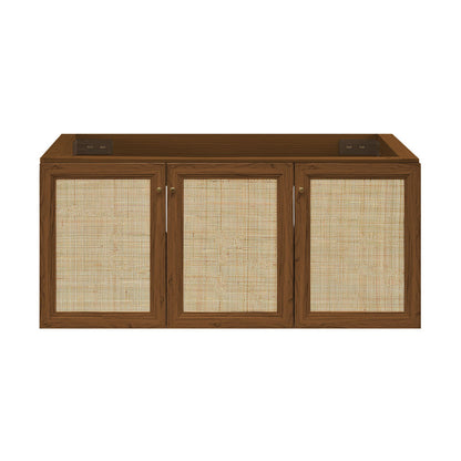 Classe 48" Wall-Mounted Bathroom Vanity Cabinet without Top in Brown Oak
