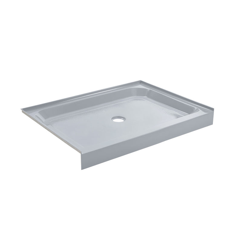 Voltaire 48" x 32" Single-Threshold, Center Drain, Shower Base in Gray