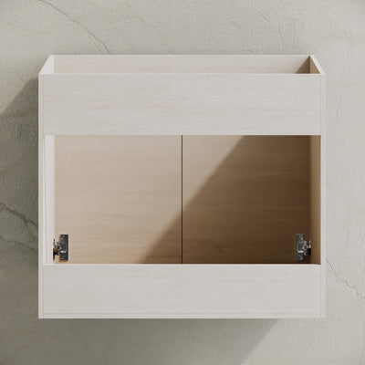 St. Tropez 24" Wall-Mounted Bathroom Vanity Cabinet without Top in White Oak