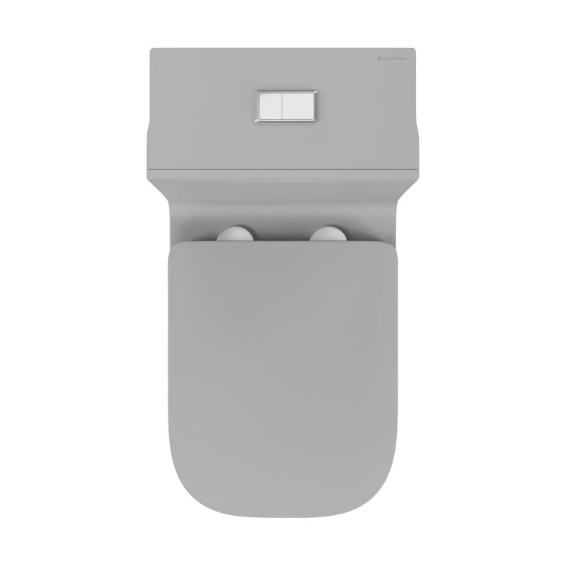 Concorde One Piece Square Toilet Dual Flush in Matte Gray 1.1/1.6 gpf