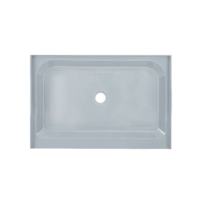 Voltaire 48" x 32" Single-Threshold, Center Drain, Shower Base in Grey