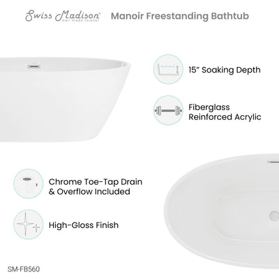Manoir 60" Freestanding Bathtub