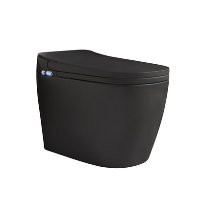 Avancer One Piece Smart Toilet 1.28 GPF in Matte Black with Heated Bidet, Air Drying, Night Light, Foot Sensor