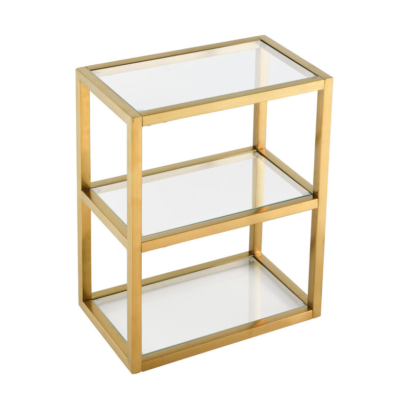 Pierre 16"x20"x10" Wall-Mounted Linen Cabinet in Brushed Gold