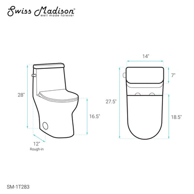 Ivy One-Piece Toilet Left Side Flush 1.28 gpf