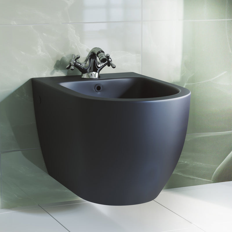 St. Tropez Wall Hung Bidet in Matte Black