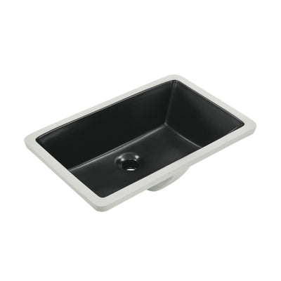 Voltaire 21" Rectangle Undermount Bathroom Sink in Matte Black