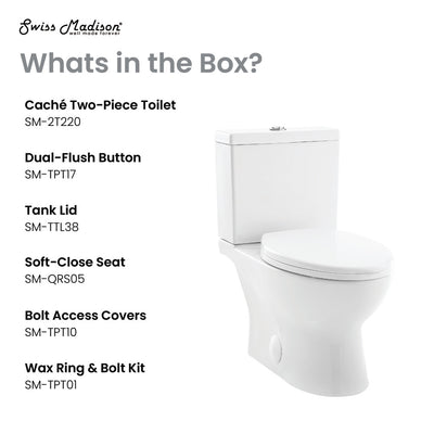 Cache Two-Piece Elongated Toilet Dual-Flush 1.1/1.6 gpf