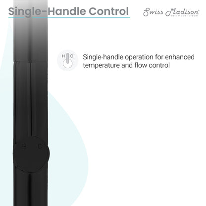 Pull-down kitchen faucet in matte black, single handle with sleek modern design.