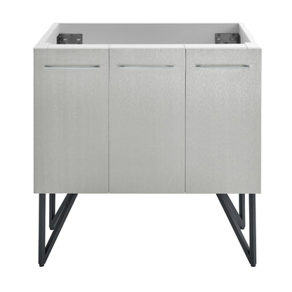 Annecy 36" Bathroom Vanity in Brushed Gray - Cabinet Only