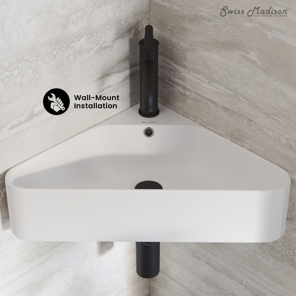 St Tropez Corner Wall Hung Sink – Swiss Madison - well made forever