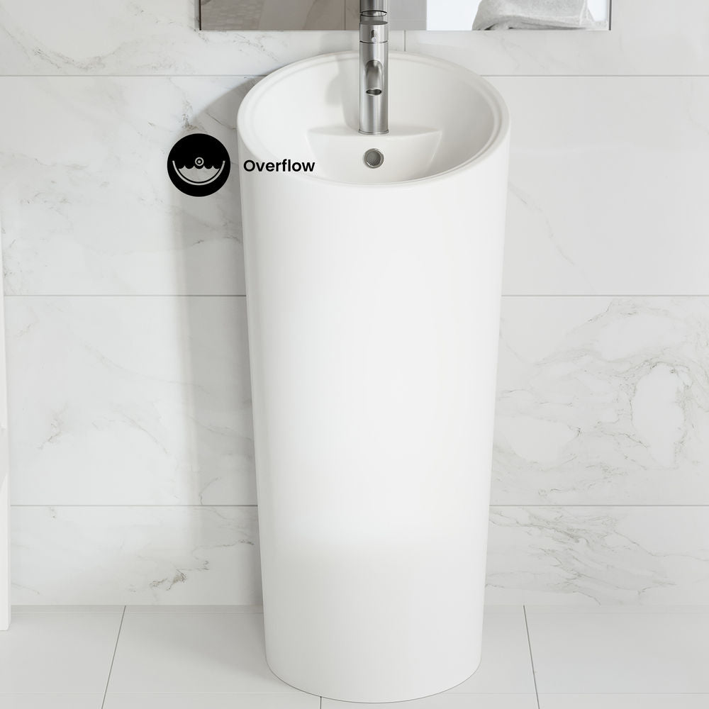 St. Tropez Circular One Piece Pedestal Sink