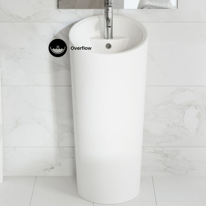 St. Tropez Circular One Piece Pedestal Sink