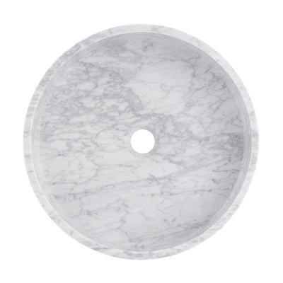 Monaco 17" Round Vessel Bathroom Sink in Marbled Grey