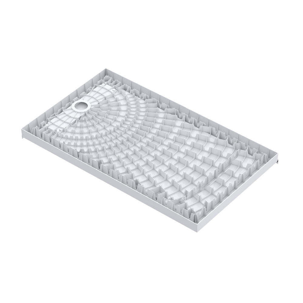 Marquette 60 x 32 Shower Pan Base with Reversible Drain in Glossy White