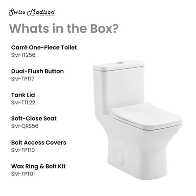 Carre One-Piece Square Toilet Dual-Flush 1.1/1.6 gpf