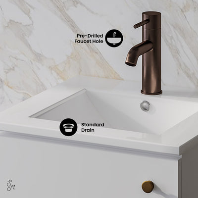 Manoir 18" Bathroom Vanity in White