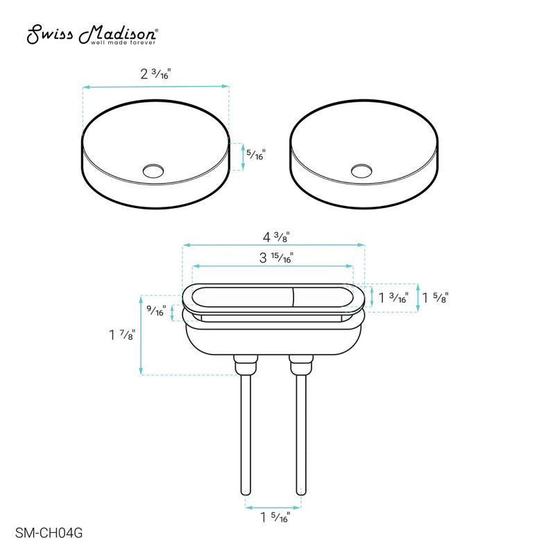 Toilet Hardware Brushed Gold (SM-1T254)