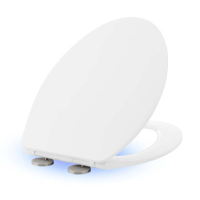 Lumiere Elongated Quick-Release Toilet Seat with Night Light