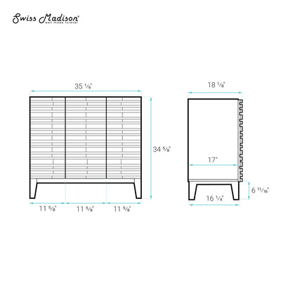 Cascade 36" Freestanding Bathroom Vanity Cabinet without Top in Green Oak