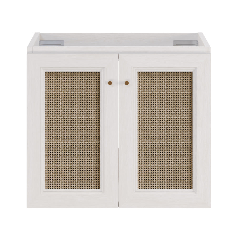 Classe 24" Wall-Mounted Bathroom Vanity in White Oak without Sink Top