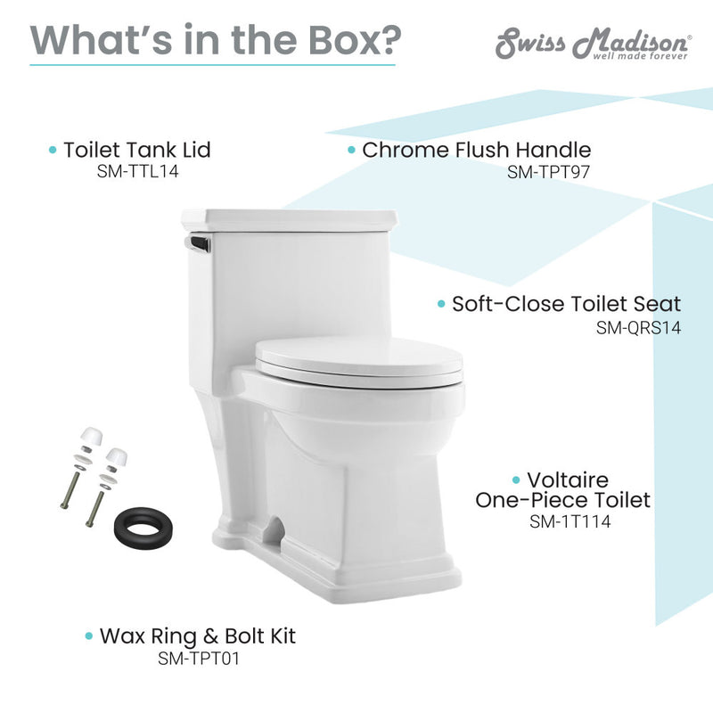 Voltaire One-Piece Elongated Toilet Side Flush 1.28 gpf