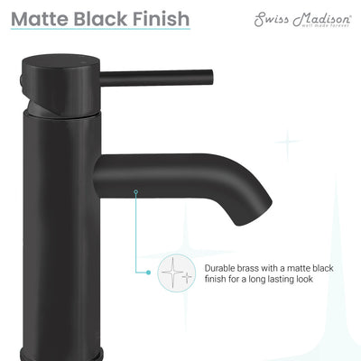 Ivy Single Hole, Single-Handle, Bathroom Faucet in Matte Black