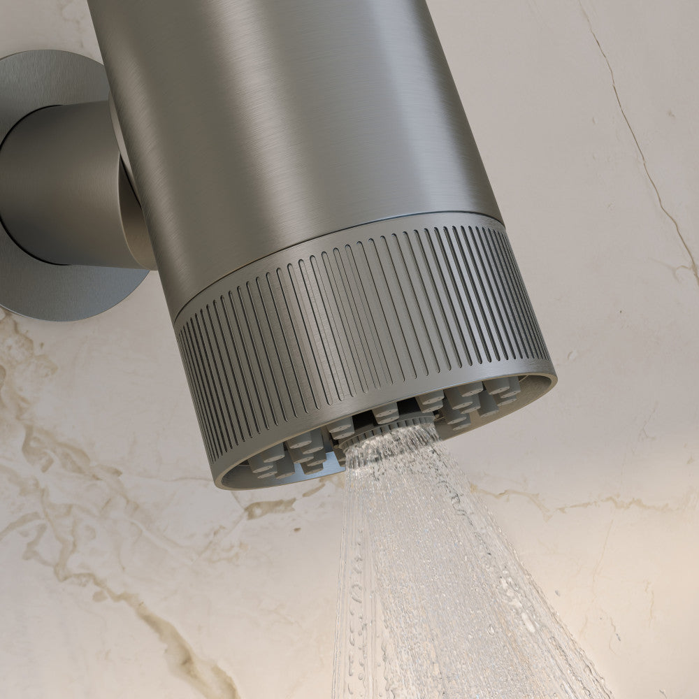 Lumiere 2-Spray Patterns 2.5 GPM Wall Mount Fixed Shower Head in Brushed Nickel