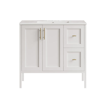 Forme 36" Modular Freestanding Bathroom Vanity with 3-Hole Widespread Top in White