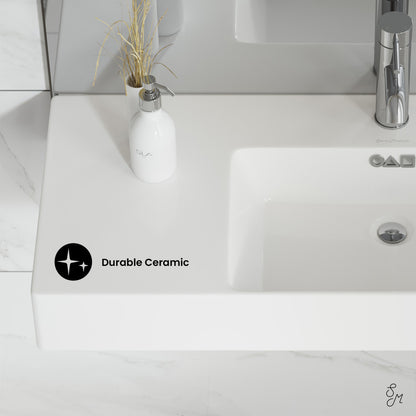 St. Tropez 30" Rectangle Wall-Mounted Sink with Right Side Faucet Mount