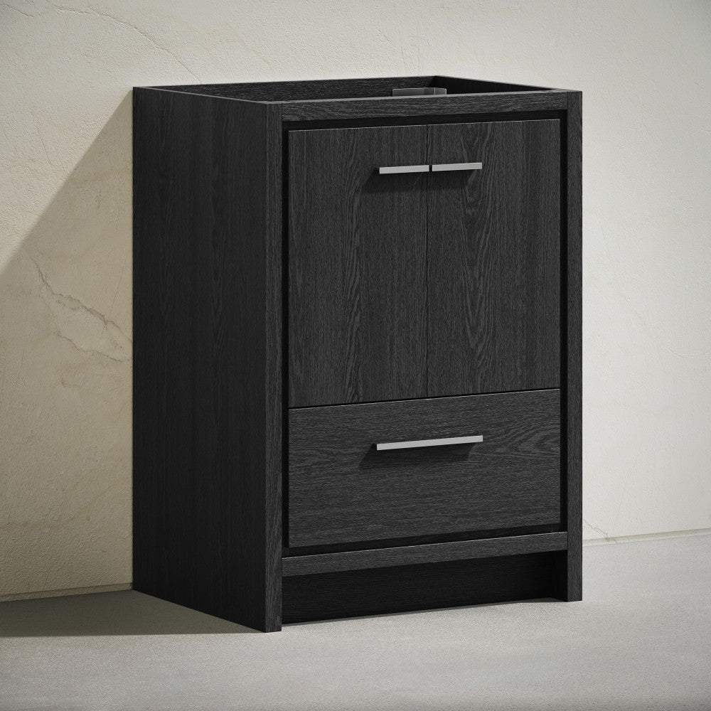 Virage 24" Freestanding Bathroom Vanity in Black Oak without Sink Top