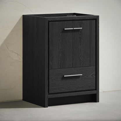 Virage 24" Freestanding Bathroom Vanity in Black Oak without Sink Top