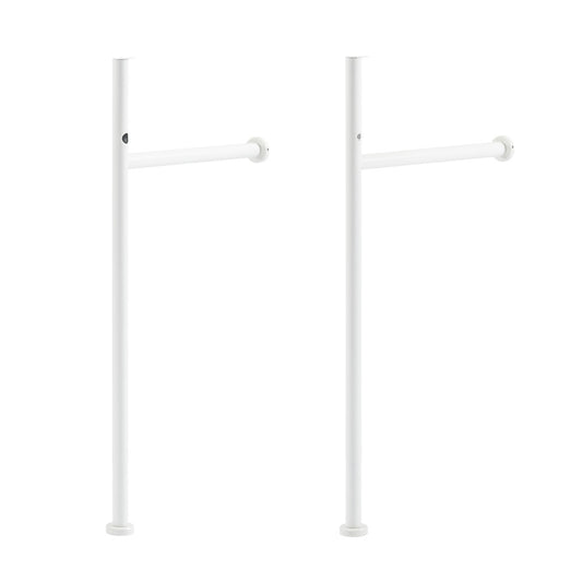 Claire 24" Metal Ends Matte White