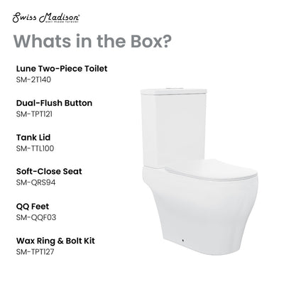 Lune Two-Piece Elongated Toilet Dual-Flush 1.1/1.6 gpf