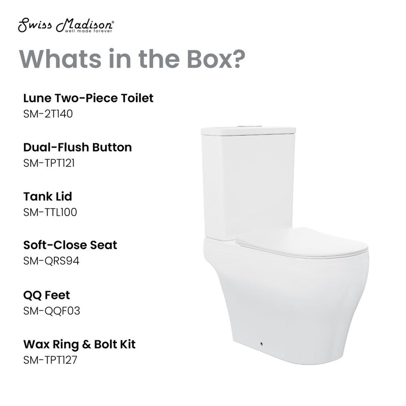 Lune Two-Piece Elongated Toilet Dual-Flush 1.1/1.6 gpf