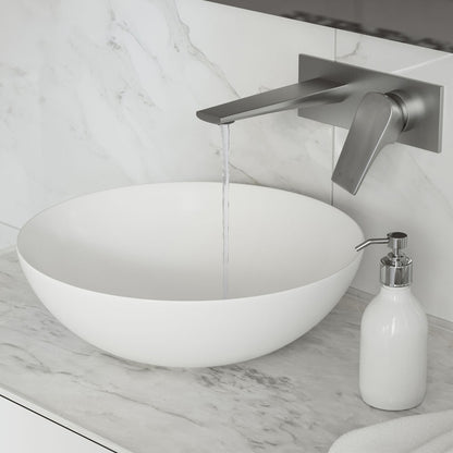 Monaco Single-Handle, Wall-Mount, Bathroom Faucet in Brushed Nickel