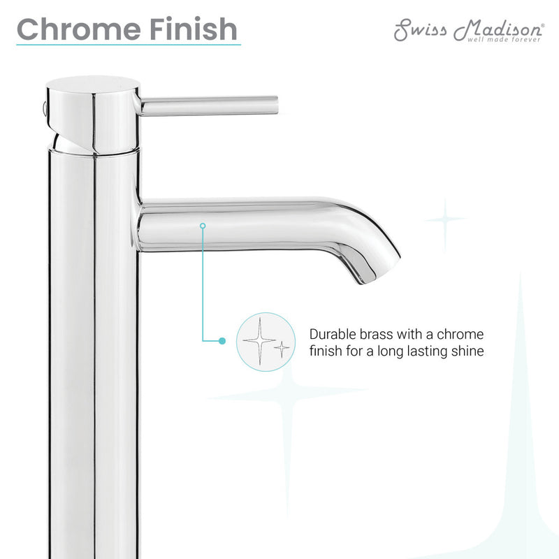 Ivy Single Hole, Single-Handle, High Arc Bathroom Faucet in Chrome