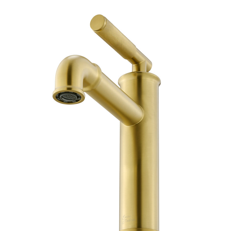 Avallon Single Hole, Single-Handle Sleek, Bathroom Faucet in Brushed Gold