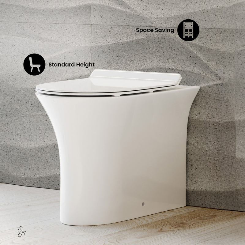 Cascade Back-to-Wall Elongated Toilet Bowl