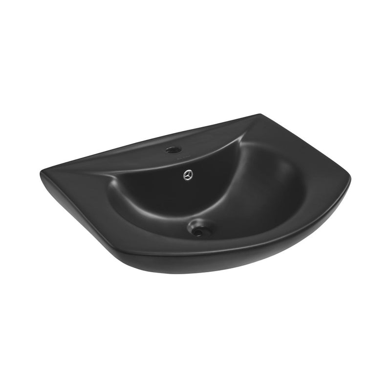 Chateau Two-Piece Round Pedestal Sink in Matte Black