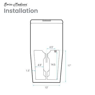 Concorde One Piece Square Toilet Dual Flush 1.1/1.6 gpf in Matte White